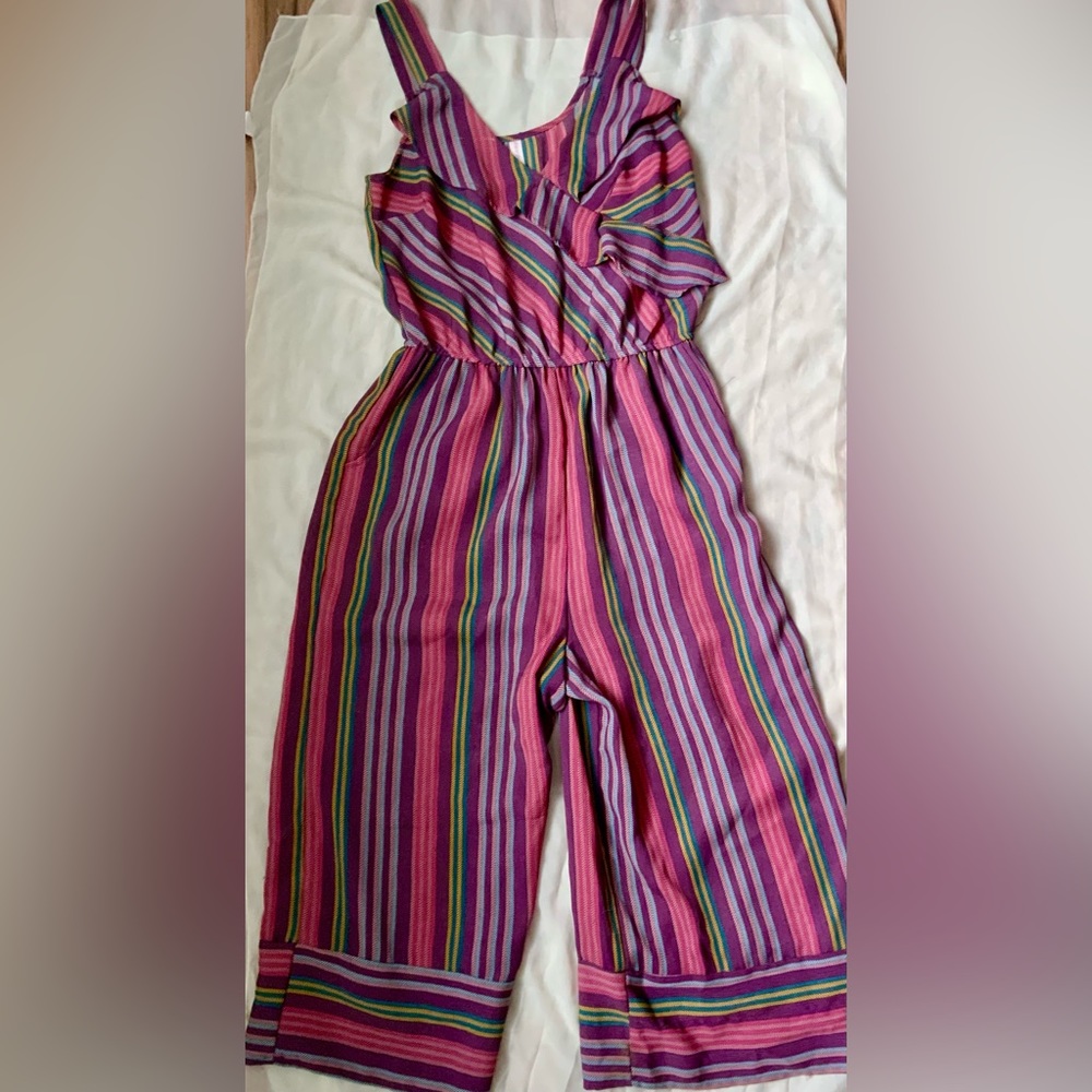 xhilaration striped pant romper